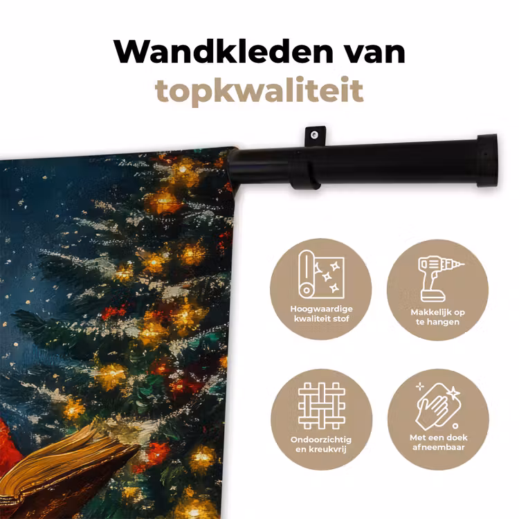 Wandkleed - Kerstman - Kerst - Winter - Kerstboom — 3