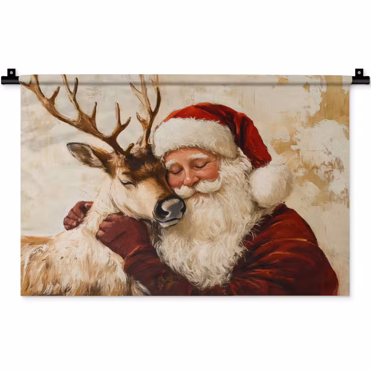 Wandkleed - Kerstman - Rendier - Kerst - Christmas — 1
