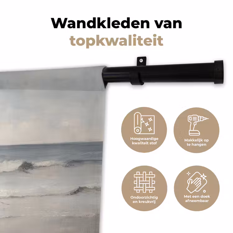 Wandkleed - Roeiboot - Zee - Horizon — 3