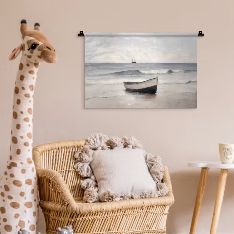 Wandkleed - Roeiboot - Zee - Horizon — 5