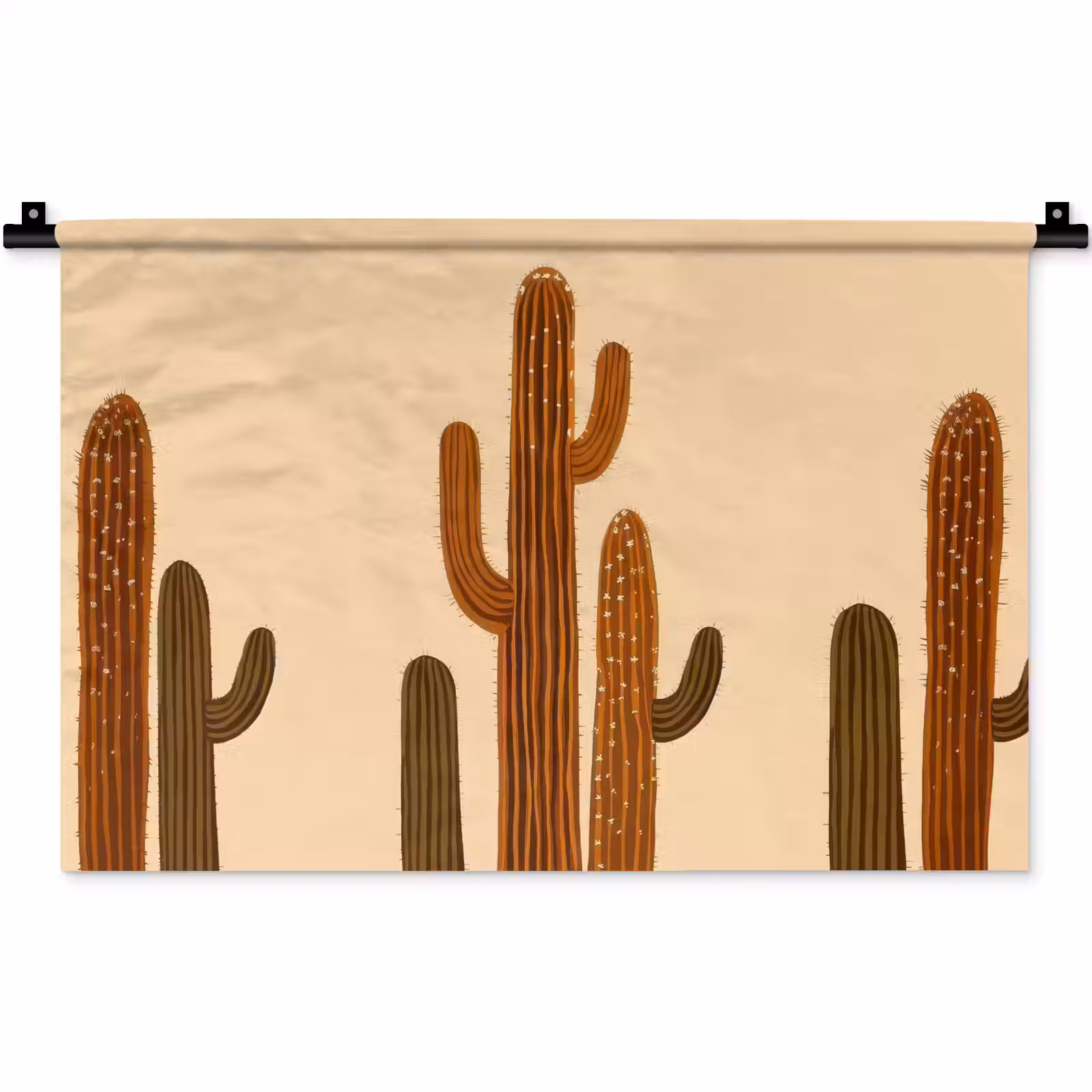Wandkleed - Cactus - Woestijn - Zand - Bruin — 1