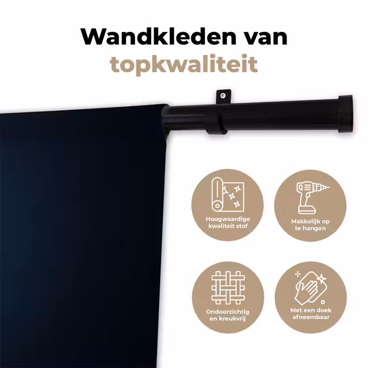 Wandkleed - Bestek - Donkerblauw - Goud — 3