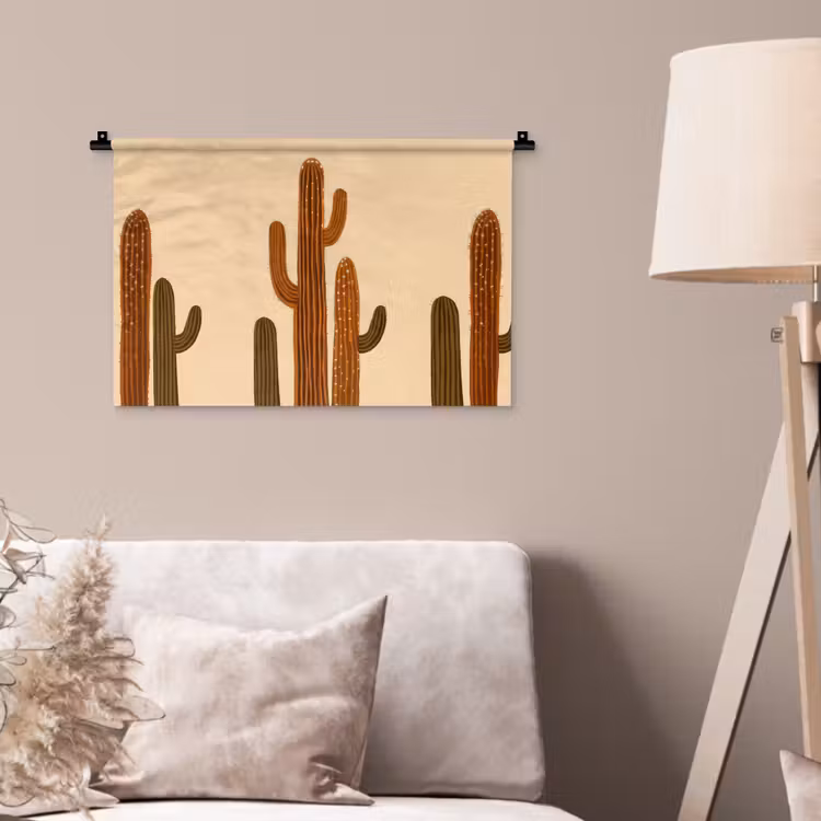 Wandkleed - Cactus - Woestijn - Zand - Bruin — 2