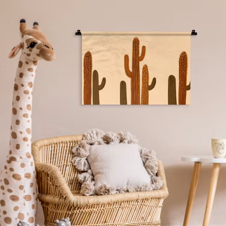 Wandkleed - Cactus - Woestijn - Zand - Bruin — 5