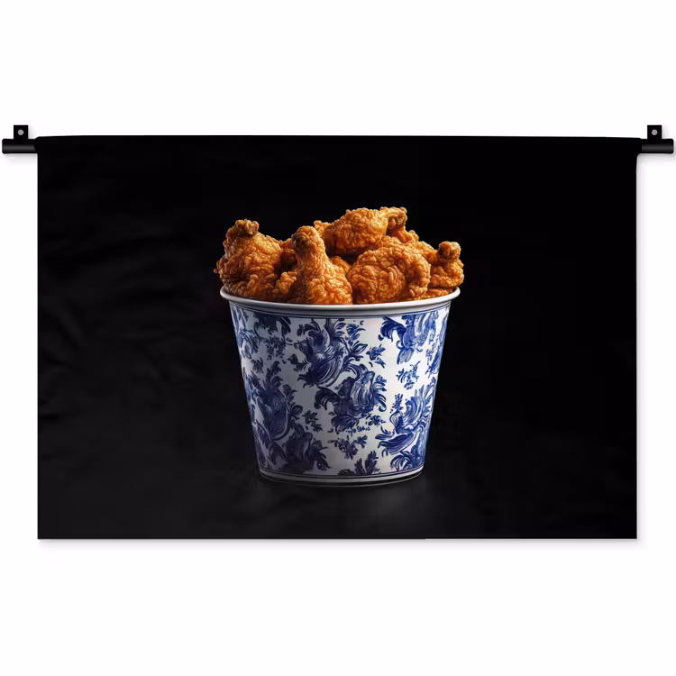 Wandkleed - Kip - Bucket - Delfts blauw - Lekker — 1