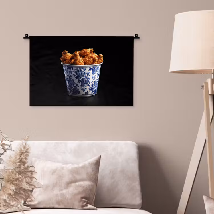 Wandkleed - Kip - Bucket - Delfts blauw - Lekker — 2