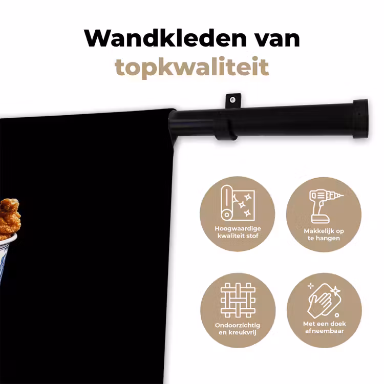 Wandkleed - Kip - Bucket - Delfts blauw - Lekker — 3