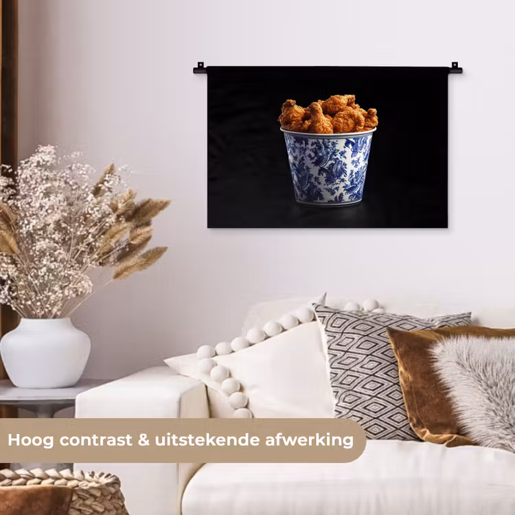 Wandkleed - Kip - Bucket - Delfts blauw - Lekker — 4
