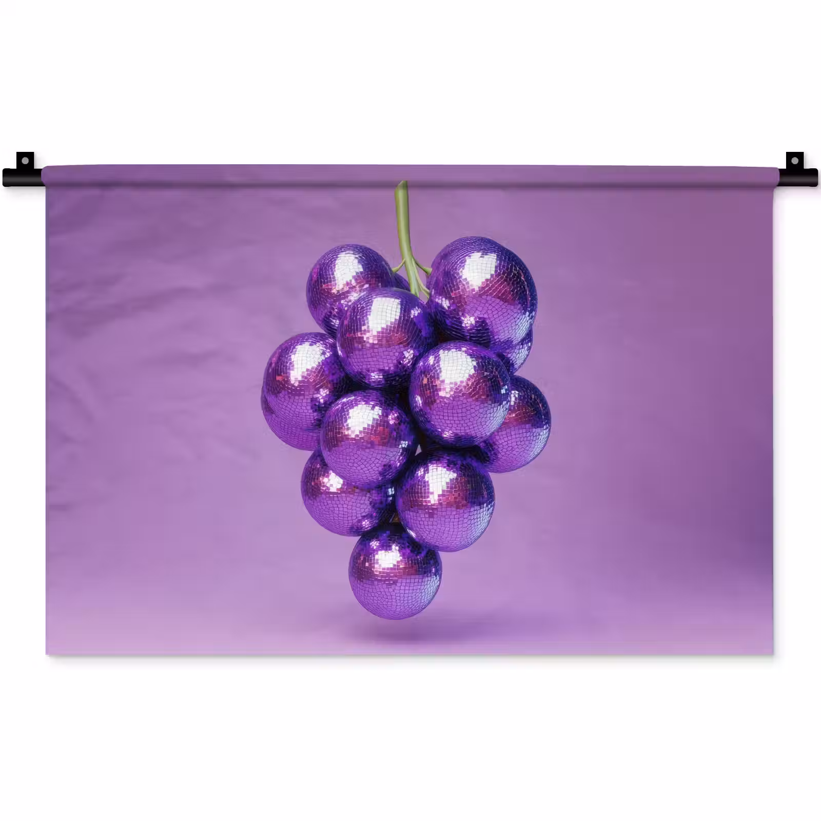 Wandkleed - Druif - Disco - Glitter - Paars — 1