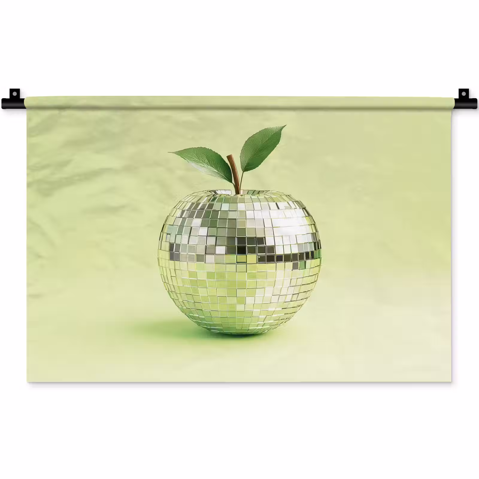 Wandkleed - Groen - Disco - Decoratie - Appel — 1
