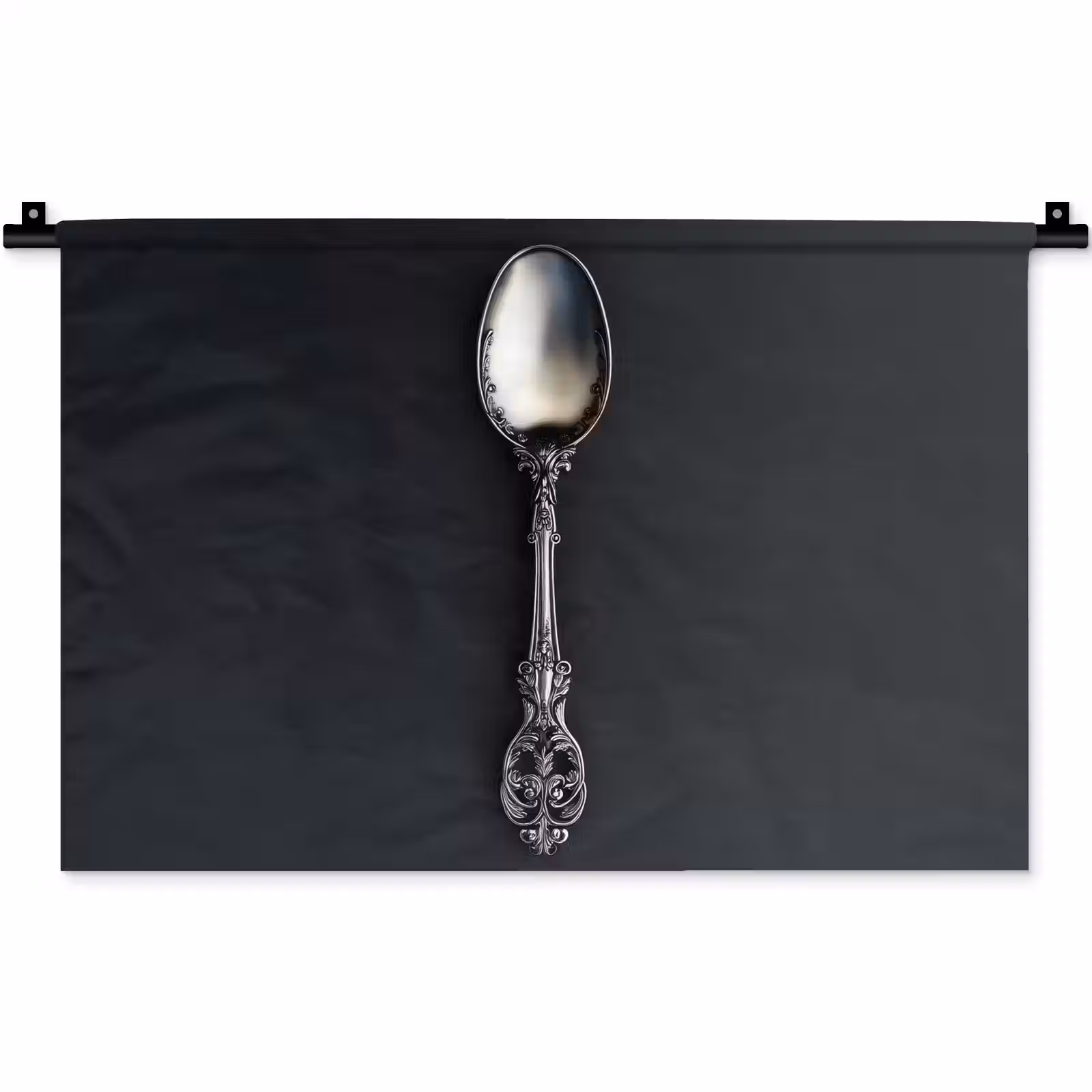 Wandkleed - Lepel - Zilver - Metaal — 1