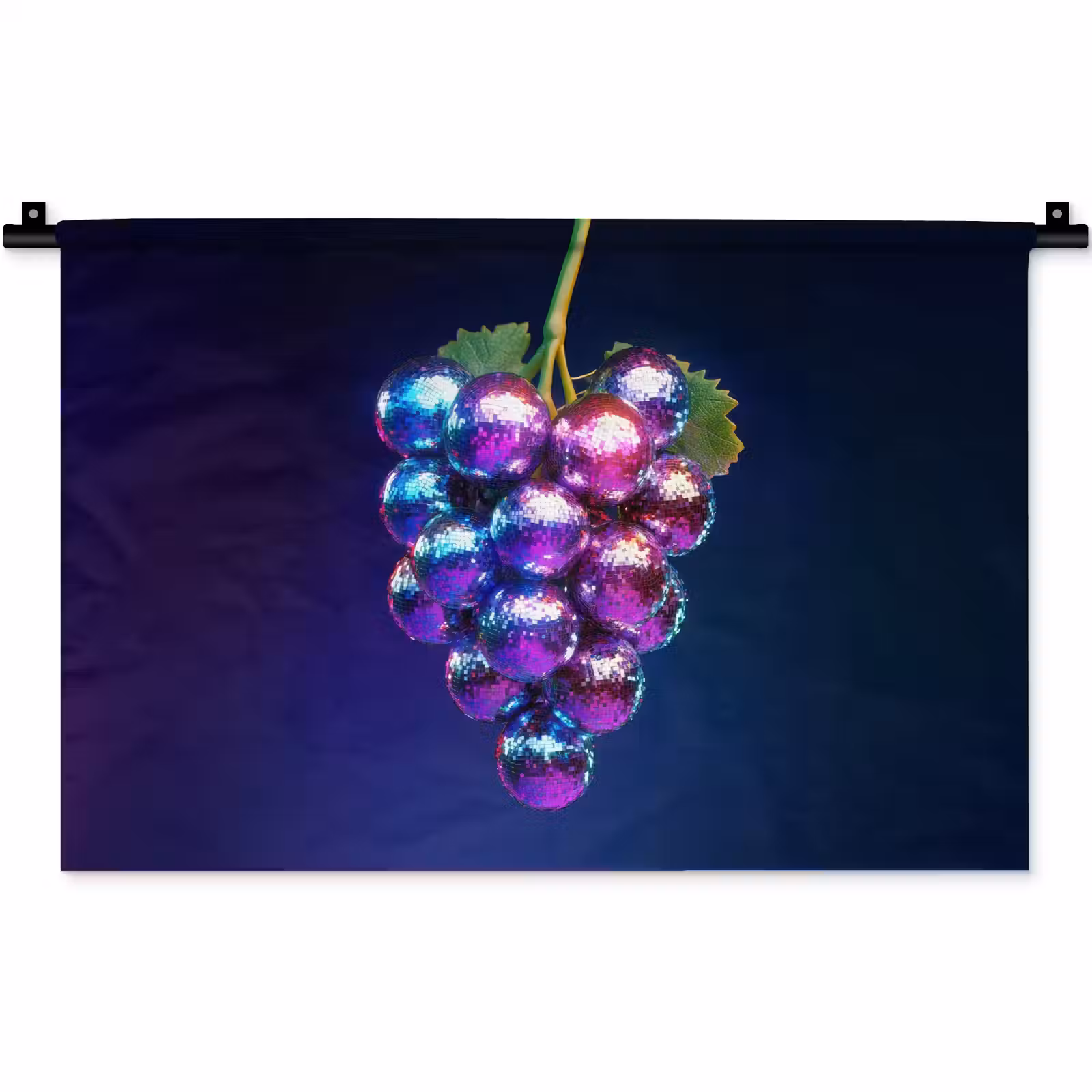 Wandkleed - Paars - Disco - Feest - Druif — 1