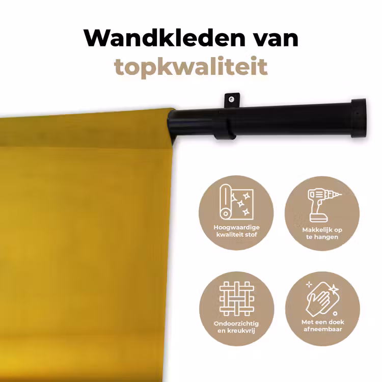 Wandkleed - Avocado - Discobal - Geel - Glitter — 3