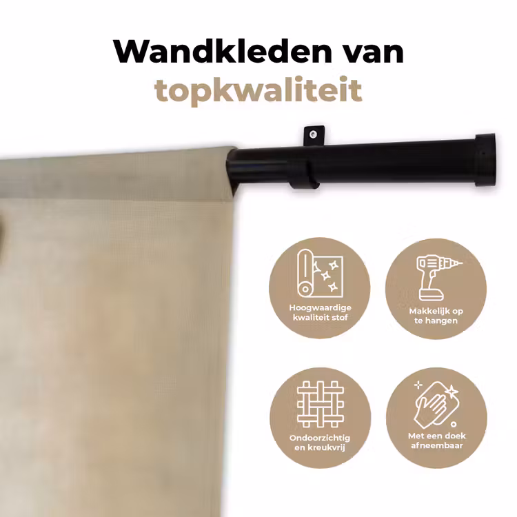 Wandkleed - Beige - Vintage - Bestek — 3