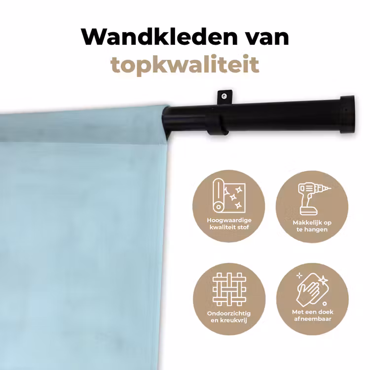 Wandkleed - Blauw - Ananas - Disco - Discobal — 3
