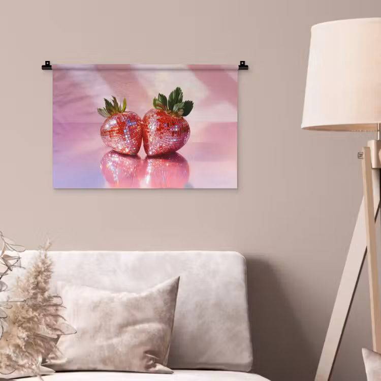 Wandkleed - Disco - Fruit - Glitter - Strawberry — 2
