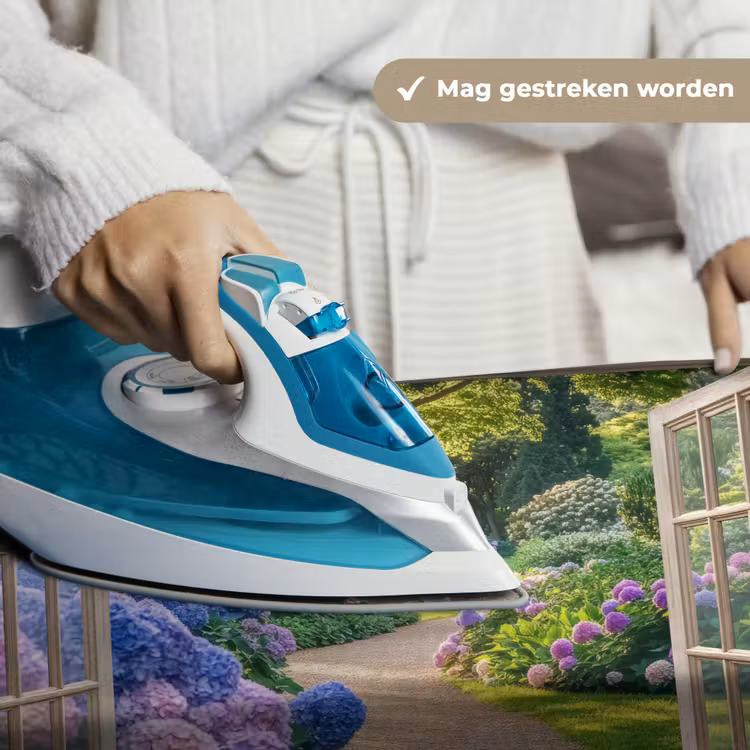 Wandkleed - Doorkijk - Tuin - Raam - Hortensia - Bloemen — 6
