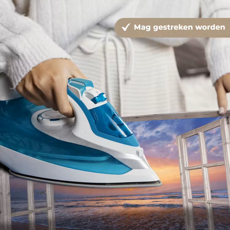 Wandkleed - Doorkijk - Zee - Strand - Zonsondergang - Blauw — 6