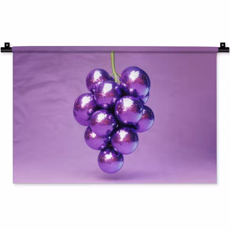 Wandkleed - Druif - Disco - Glitter - Paars — 1