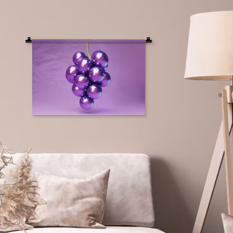 Wandkleed - Druif - Disco - Glitter - Paars — 2