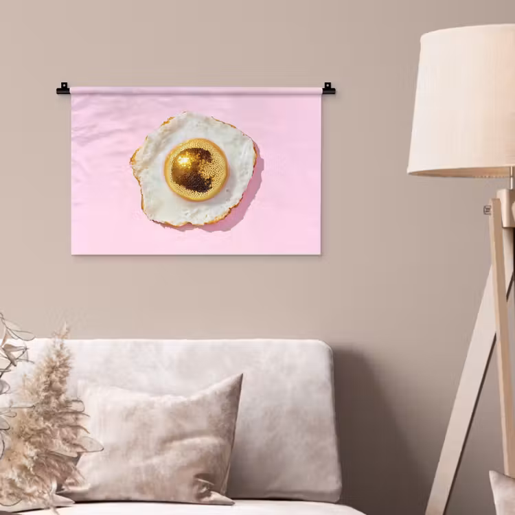 Wandkleed - Ei - Disco - Ontbijt - Glitter — 2