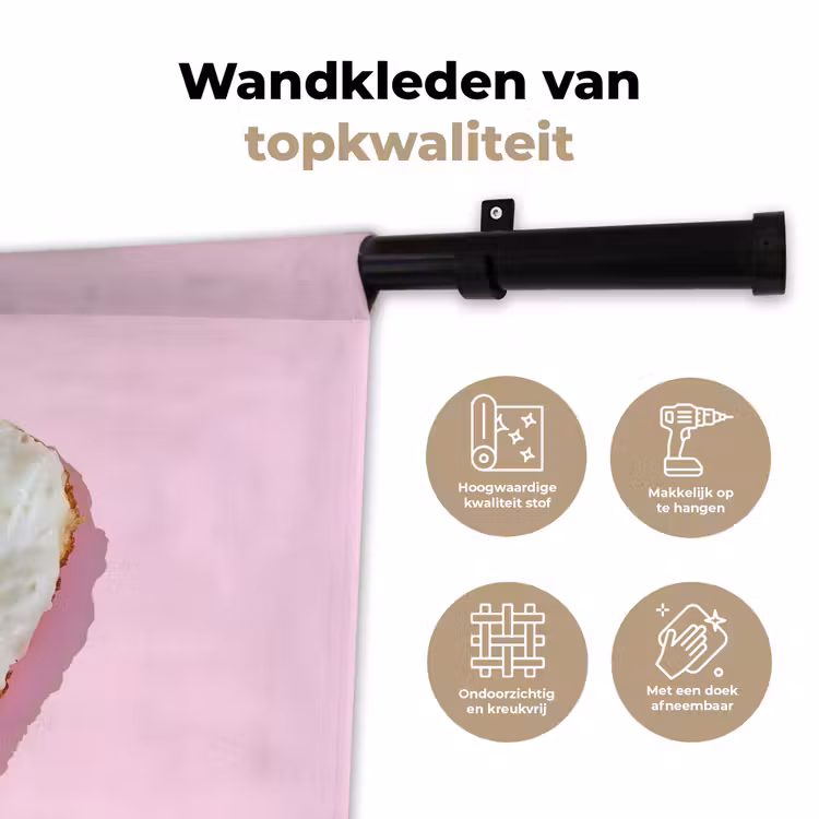 Wandkleed - Ei - Disco - Ontbijt - Glitter — 3