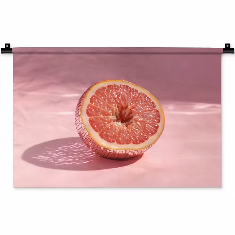 Wandkleed - Grapefruit - Roze - Disco - Shiny — 1