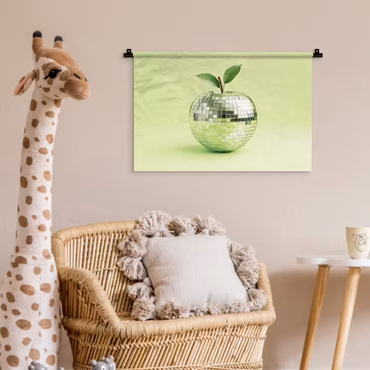 Wandkleed - Groen - Disco - Decoratie - Appel — 5
