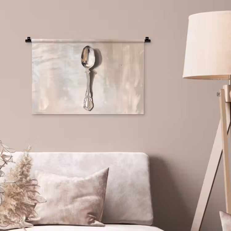 Wandkleed - Lepel - Verf - Zilver — 2