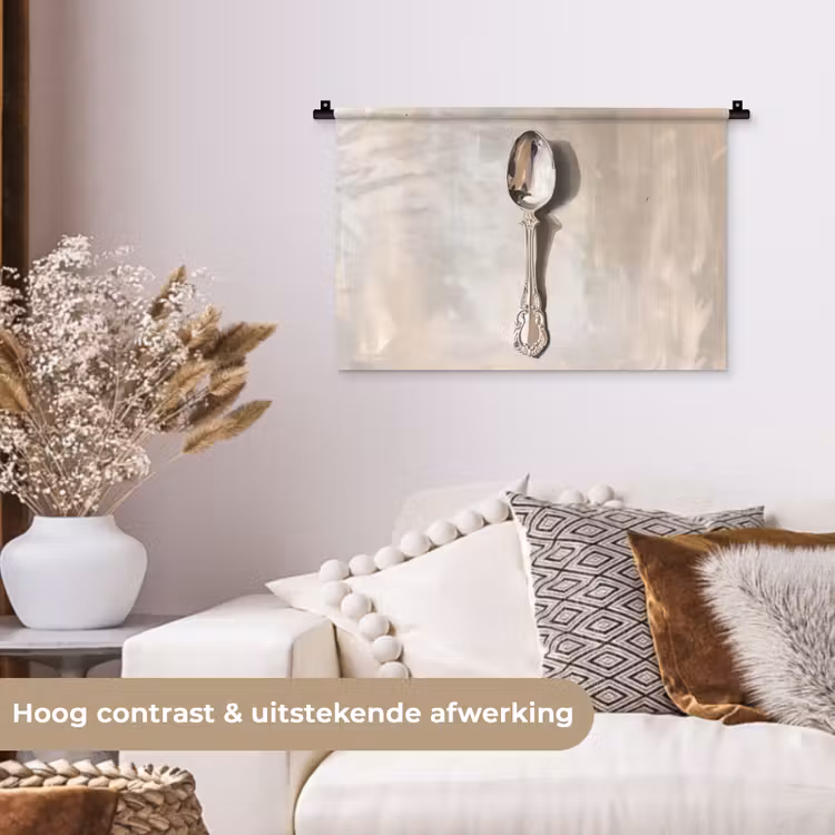 Wandkleed - Lepel - Verf - Zilver — 4