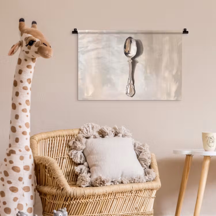 Wandkleed - Lepel - Verf - Zilver — 5