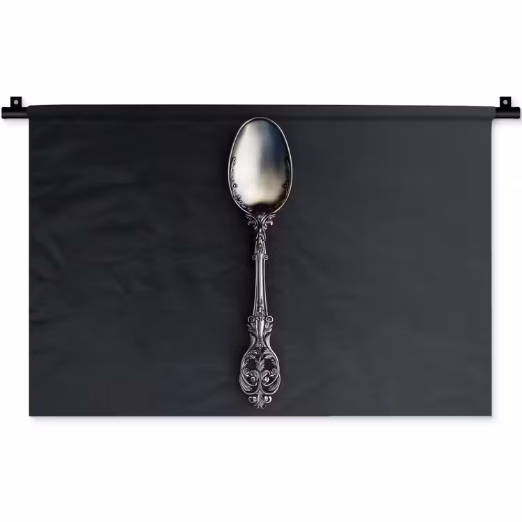 Wandkleed - Lepel - Zilver - Metaal — 1