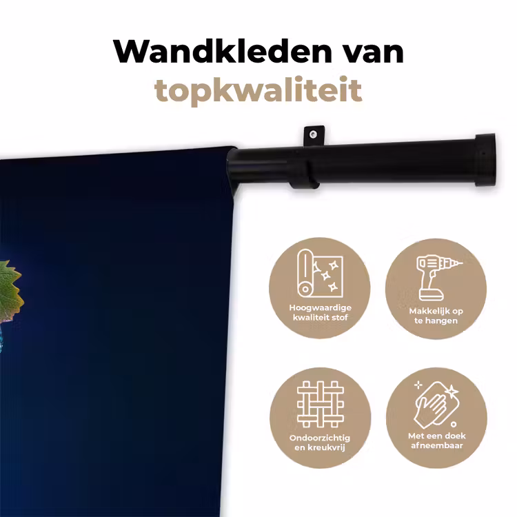 Wandkleed - Paars - Disco - Feest - Druif — 3
