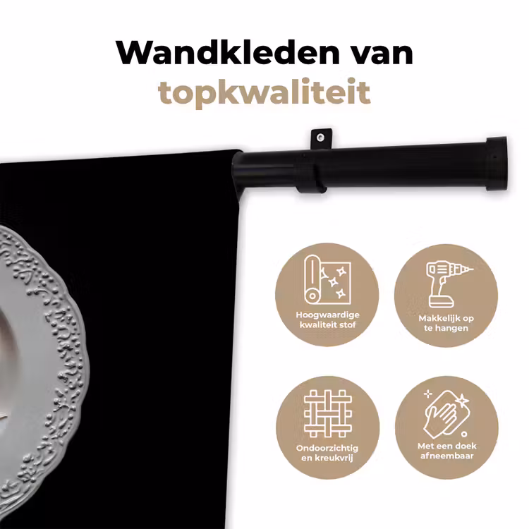 Wandkleed - Rose - Strik - Bestek — 3