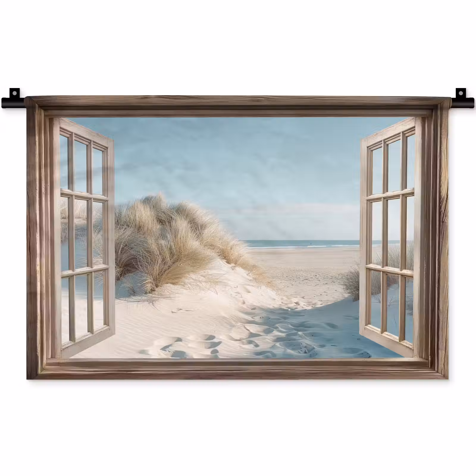 Wandkleed - Doorkijk - Helmgras - Duinen - Zee - Landschap — 1