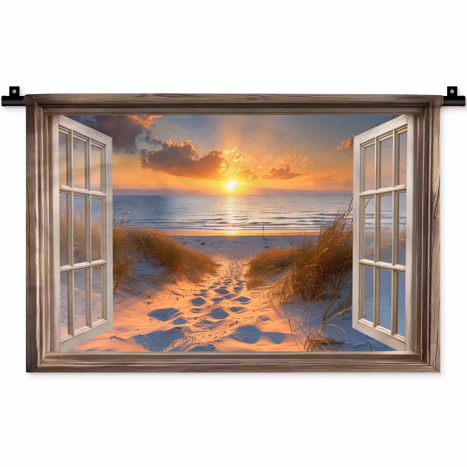 Wandkleed - Doorkijk - Strand - Duinen - Zonsondergang — 1