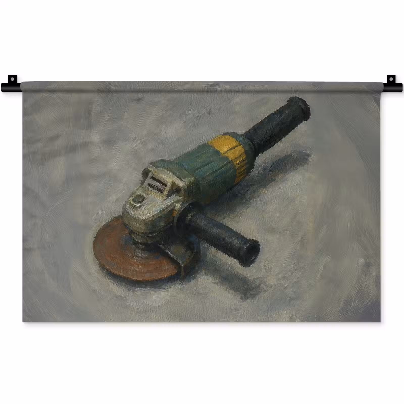 Wandkleed - Haakse slijper - Schilderij - Gereedschap — 1