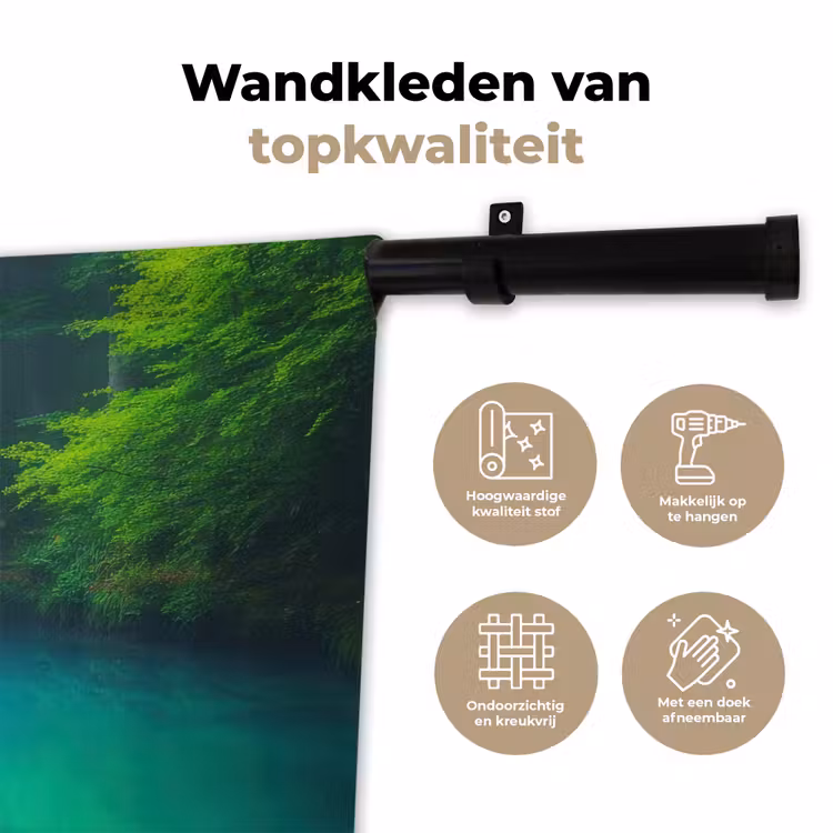 Wandkleed - Brug - Water - Rivier - Bos — 3