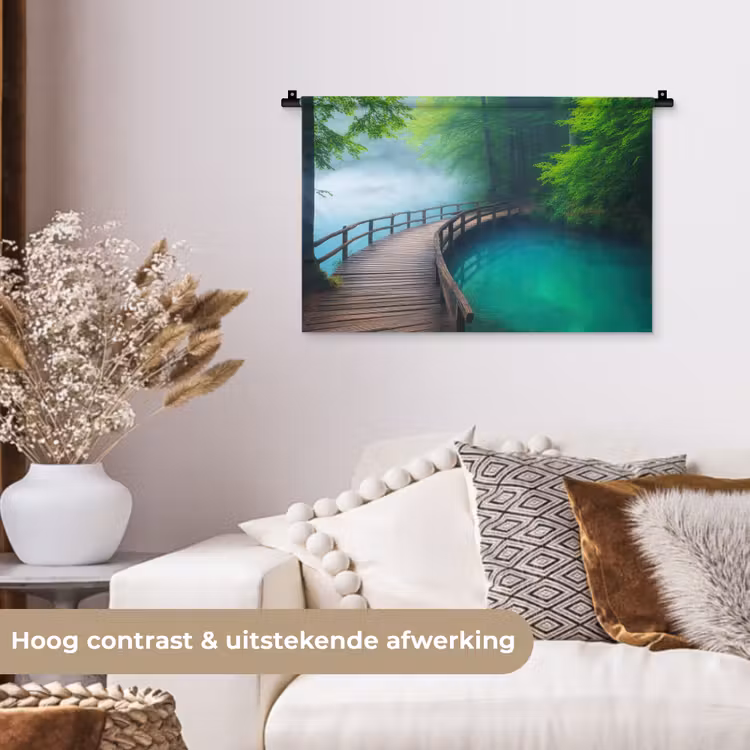 Wandkleed - Brug - Water - Rivier - Bos — 4