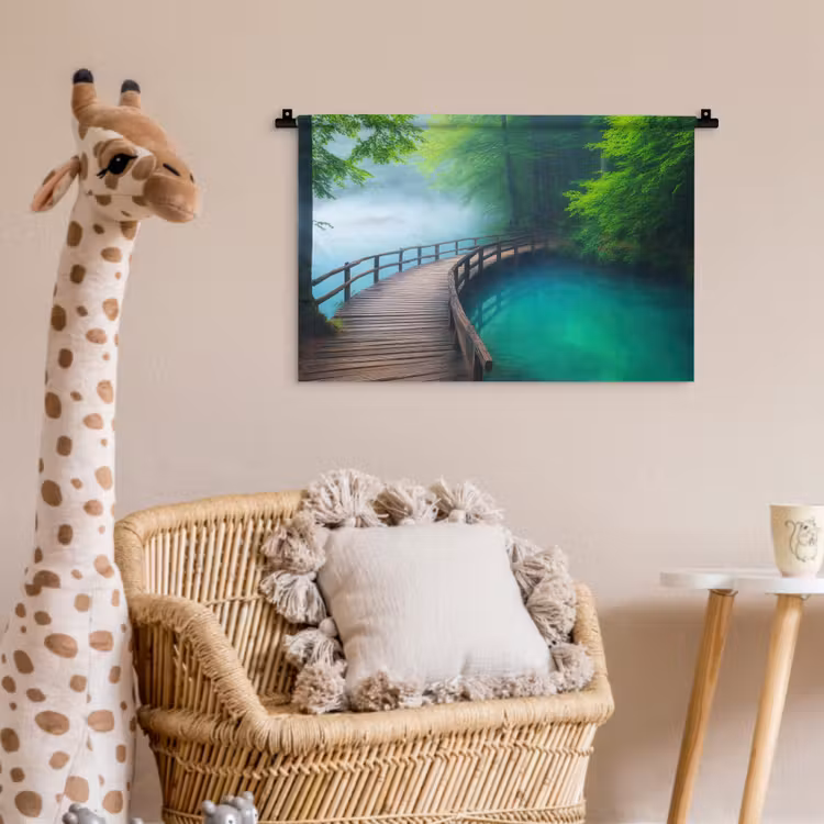 Wandkleed - Brug - Water - Rivier - Bos — 5