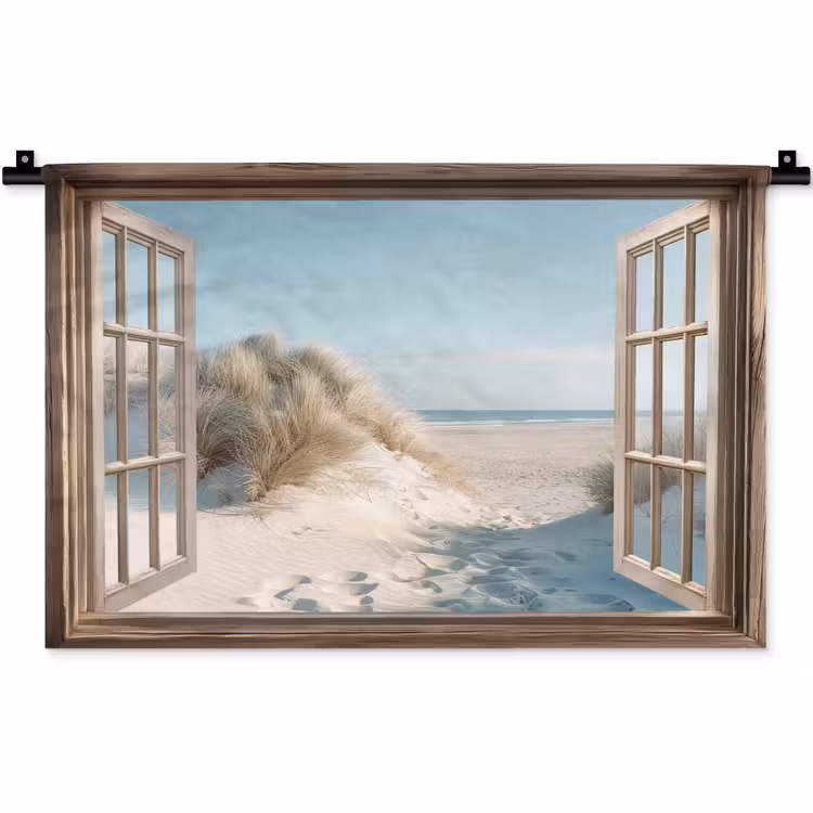 Wandkleed - Doorkijk - Helmgras - Duinen - Zee - Landschap — 1