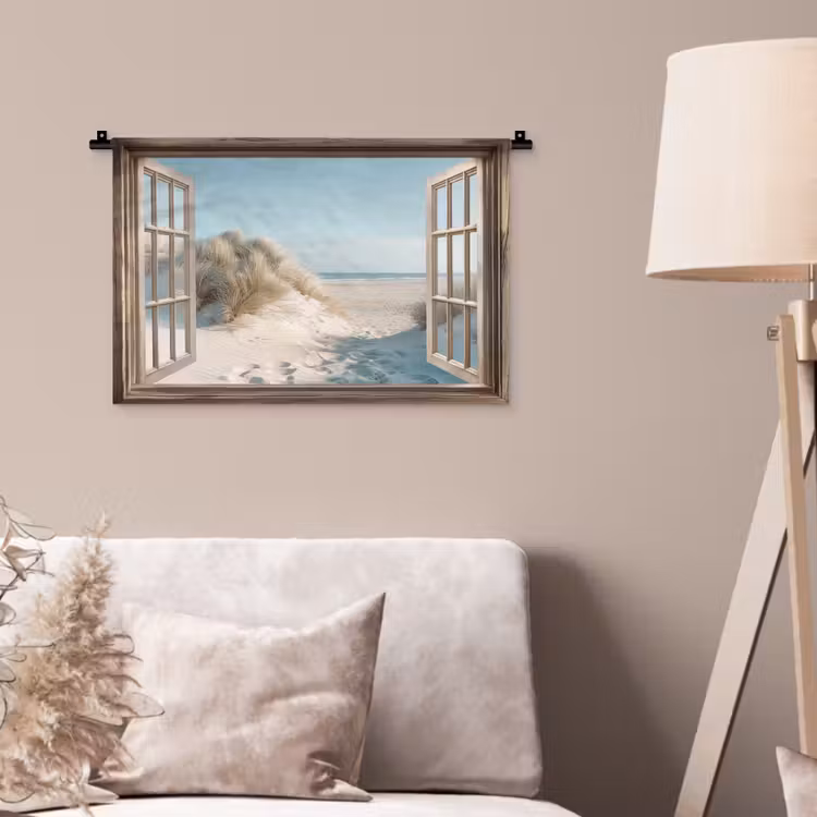 Wandkleed - Doorkijk - Helmgras - Duinen - Zee - Landschap — 2