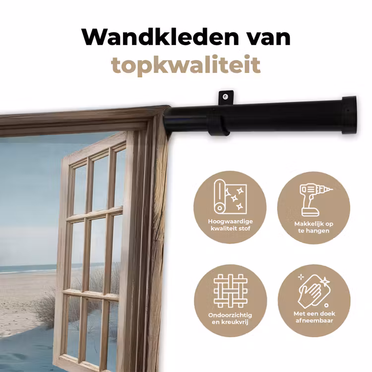 Wandkleed - Doorkijk - Helmgras - Duinen - Zee - Landschap — 3