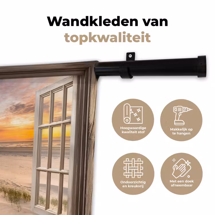 Wandkleed - Doorkijk - Strand - Duinen - Natuur - Landschap — 3