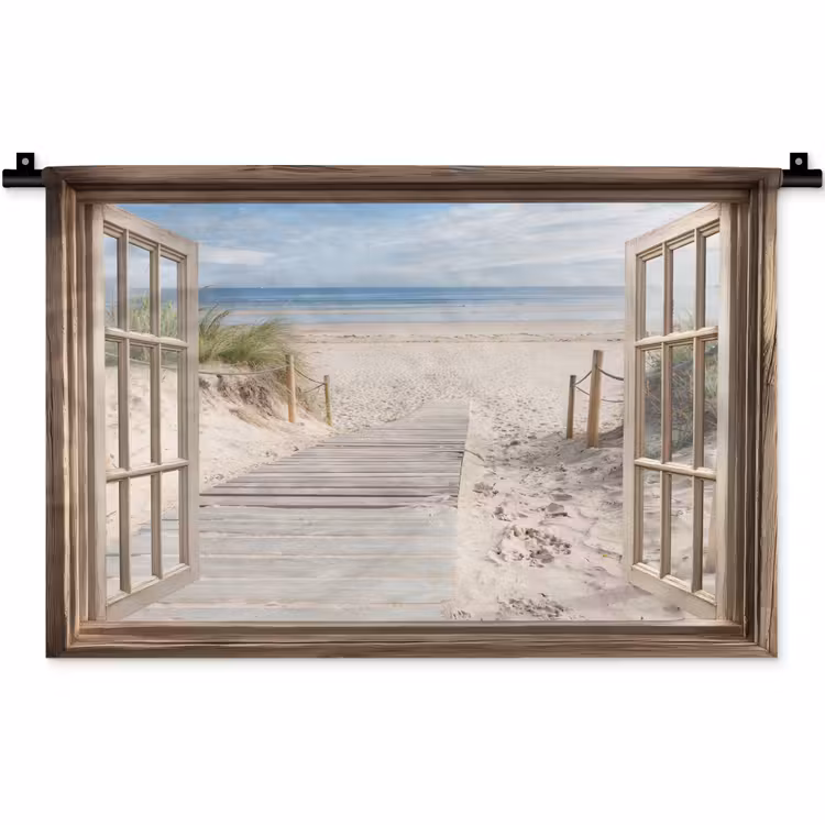 Wandkleed - Doorkijk - Strand - Duinen - Pad - Landschap — 1
