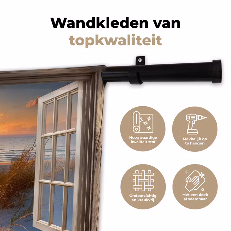 Wandkleed - Doorkijk - Strand - Duinen - Zonsondergang — 3