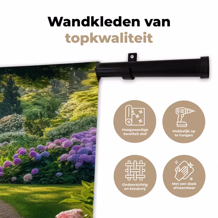 Wandkleed - Hortensia- Park - Pad — 3