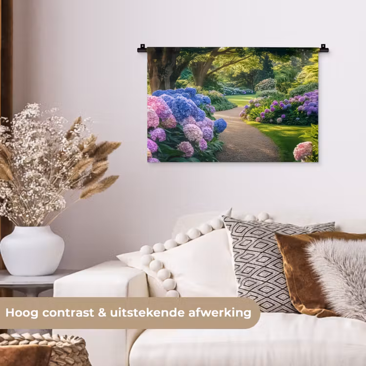 Wandkleed - Hortensia- Park - Pad — 4