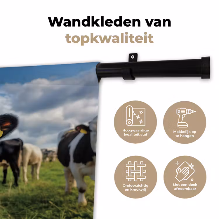 Wandkleed - Koe - Tong - Weide — 3