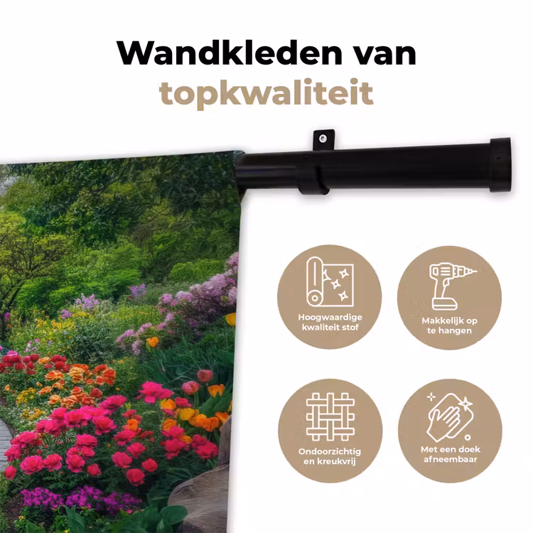 Wandkleed - Park - Bloemen - Tuin — 3